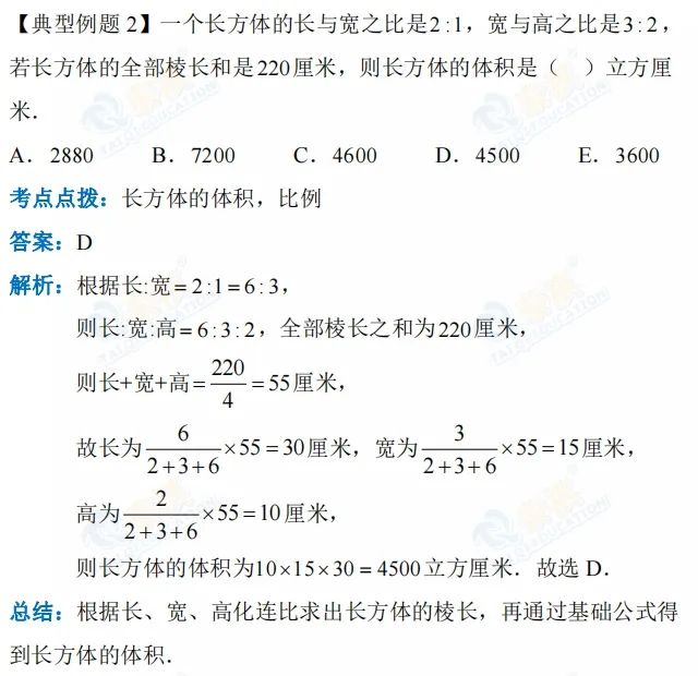 【管綜數(shù)學(xué)】10分鐘學(xué)會(huì)長方體基本公式的應(yīng)用